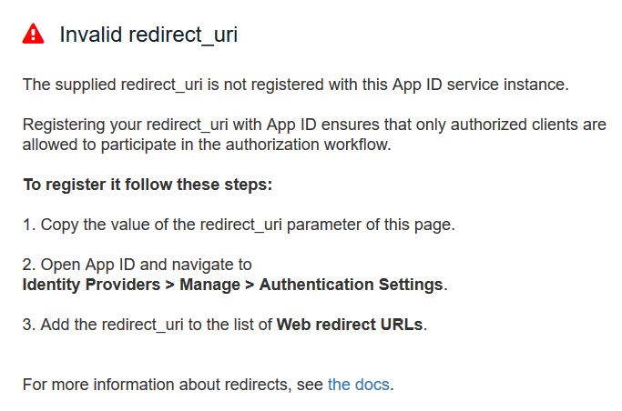 Invalid Redirect URI
